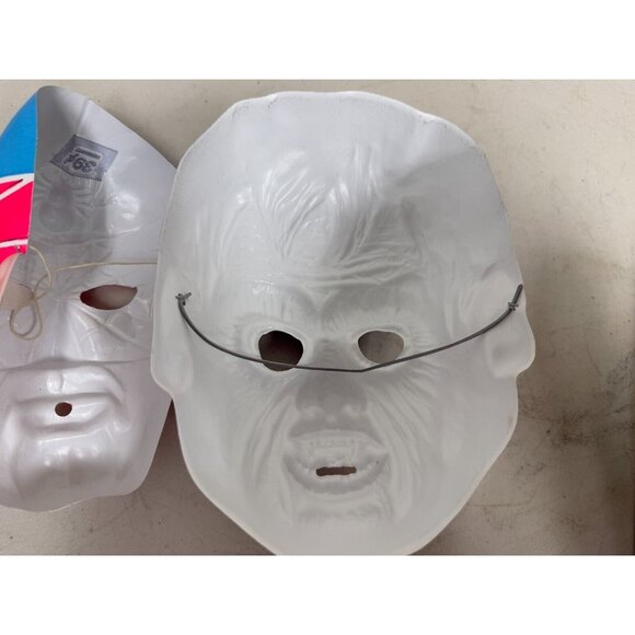Lot of 2 Vintage Scary Halloween Dracula & Spiderman Mask Plastic elastic string - Picture 10 of 12